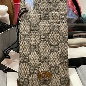 Gucci iPhone X Case, logo brown